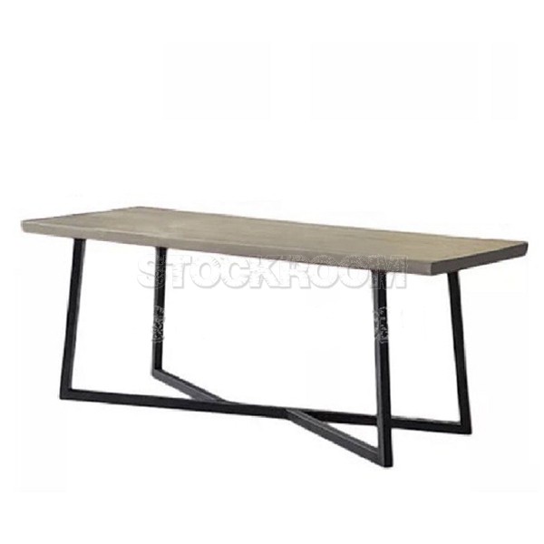 Enoch Solid Wood Industrial Loft Table