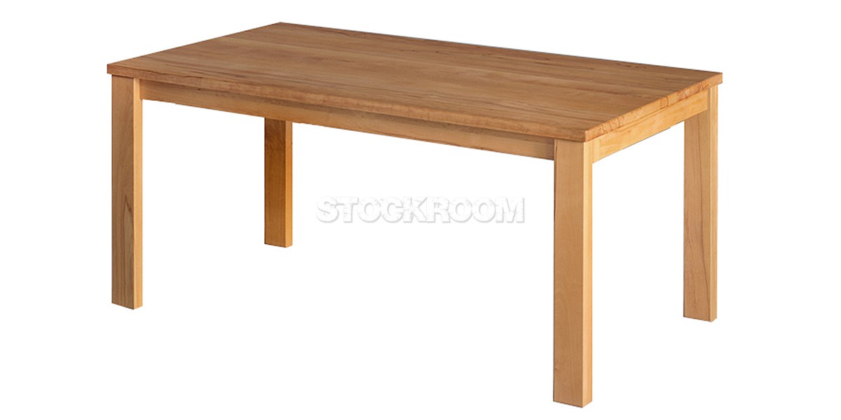 Escaso Solid Oak Wood Slim Dining Table