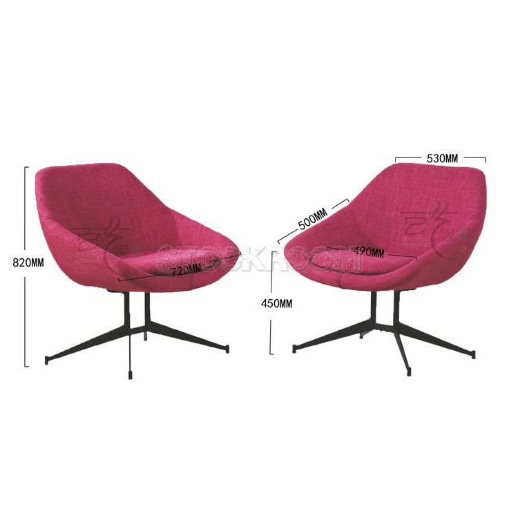 Ezra Style Lounge Chair / Side Chair