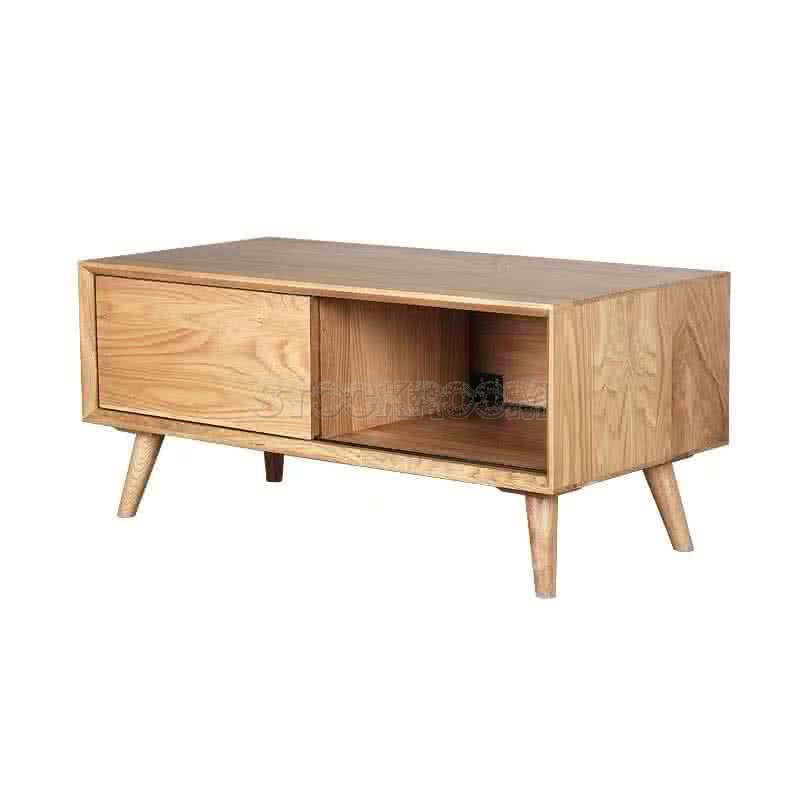 Faraday Wood TV Cabinet and Media Unit - Oak