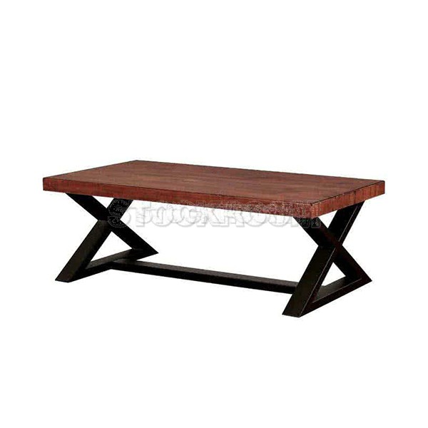 Farrell Solid Wood Industrial Style Table