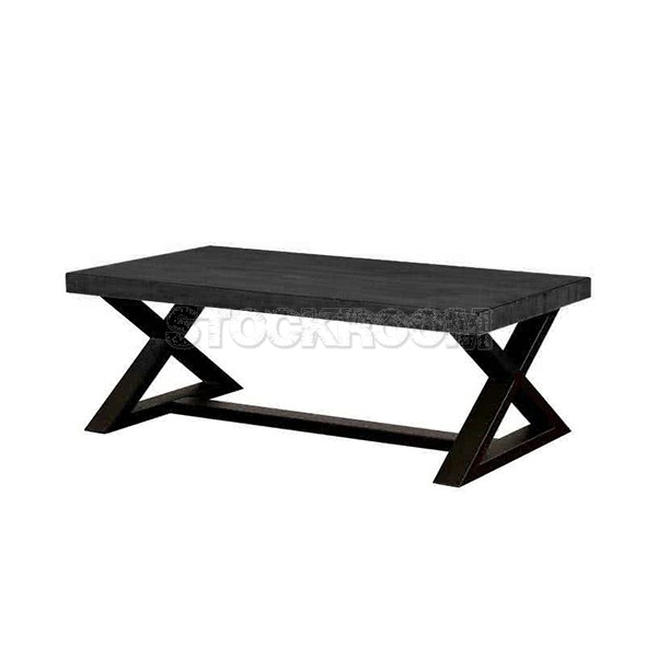 Farrell Solid Wood Industrial Style Table