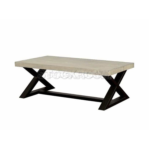 Farrell Solid Wood Industrial Style Table