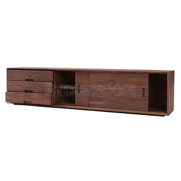 Fettin Walnut Wood TV Cabinet