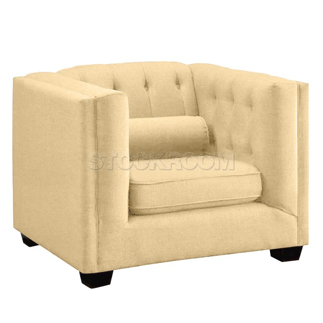 Florence Contemporary Fabric Armchair / Leather Armchair