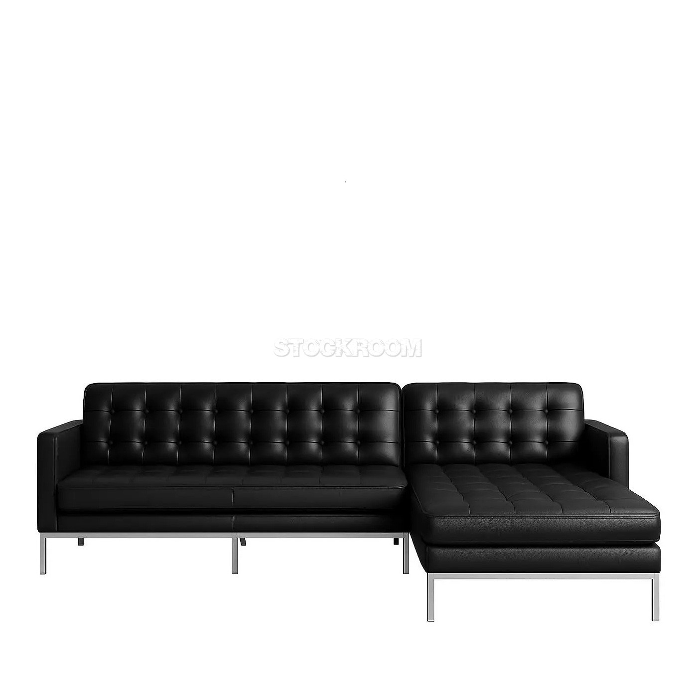 Florence Knoll Style Leather Sofa - L Shape