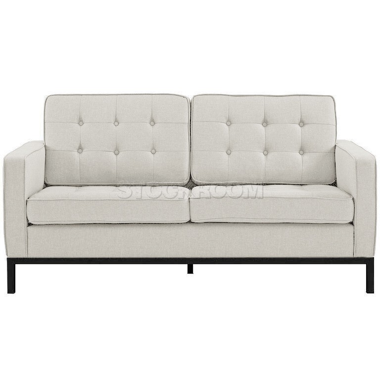 Florence Knoll Style Sofa With Black Base (2 seater)
