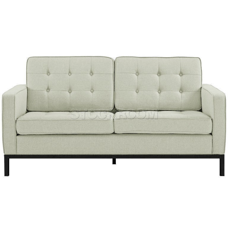 Florence Knoll Style Sofa With Black Base (2 seater)