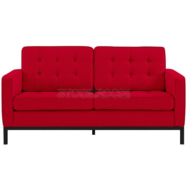 Florence Knoll Style Sofa With Black Base (2 seater)