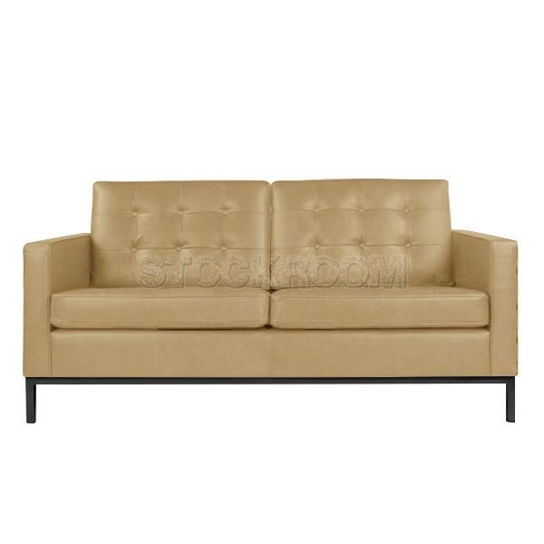 Florence Knoll Style Sofa With Black Base (2 seater)