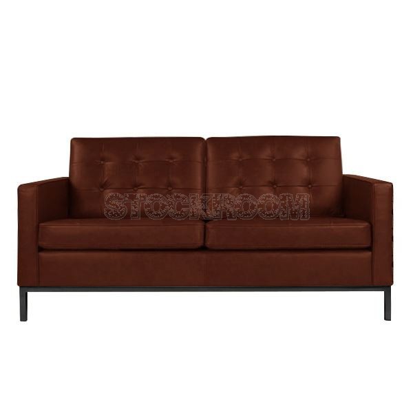 Florence Knoll Style Sofa With Black Base (2 seater)