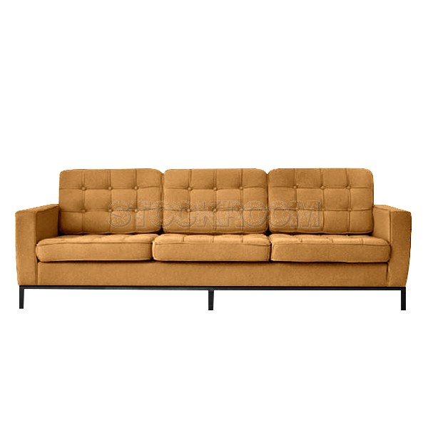 Florence Knoll Style Sofa With Black Base (3 seater)