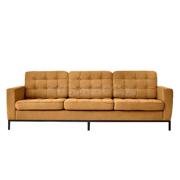Florence Knoll Style Sofa With Black Base (3 seater)