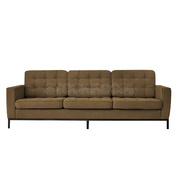 Florence Knoll Style Sofa With Black Base (3 seater)