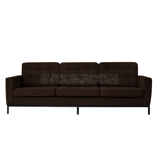 Florence Knoll Style Sofa With Black Base (3 seater)