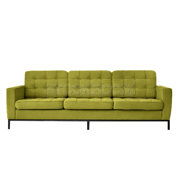 Florence Knoll Style Sofa With Black Base (3 seater)