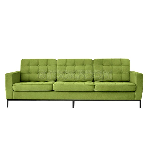 Florence Knoll Style Sofa With Black Base (3 seater)