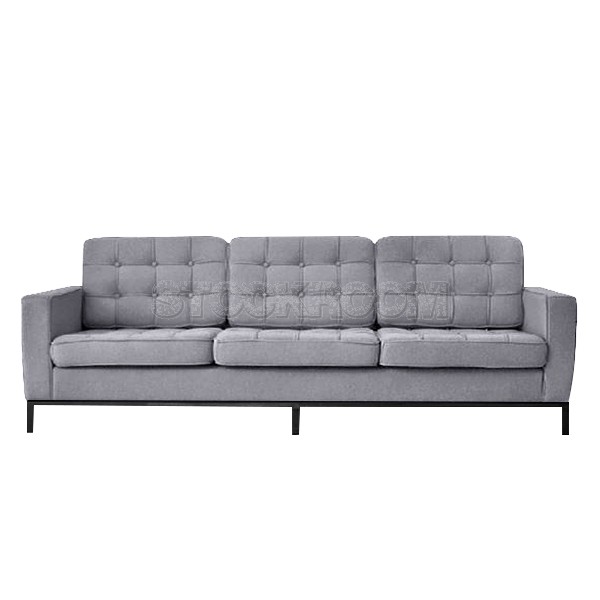 Florence Knoll Style Sofa With Black Base (3 seater)