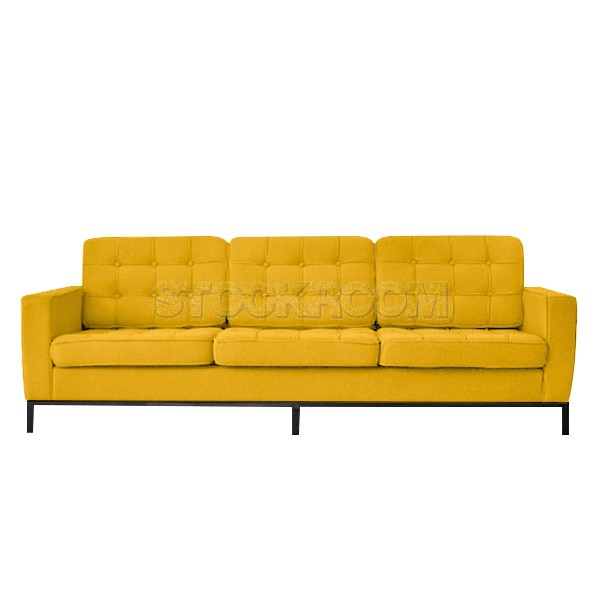 Florence Knoll Style Sofa With Black Base (3 seater)
