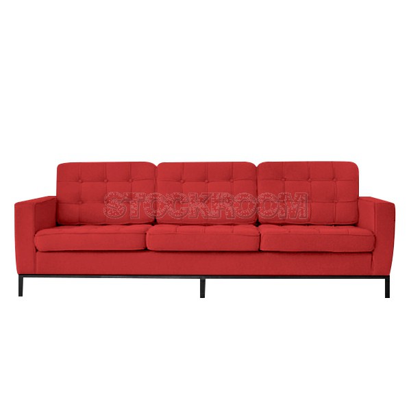 Florence Knoll Style Sofa With Black Base (3 seater)