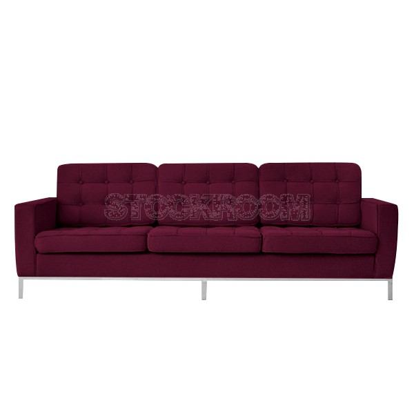 Florence Knoll Style Sofa With Black Base (3 seater)