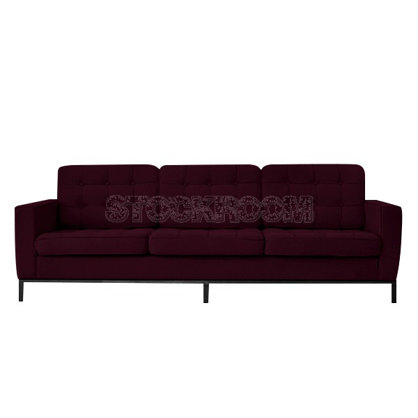 Florence Knoll Style Sofa With Black Base (3 seater)