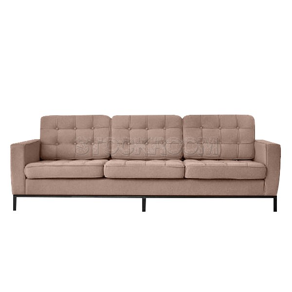 Florence Knoll Style Sofa With Black Base (3 seater)