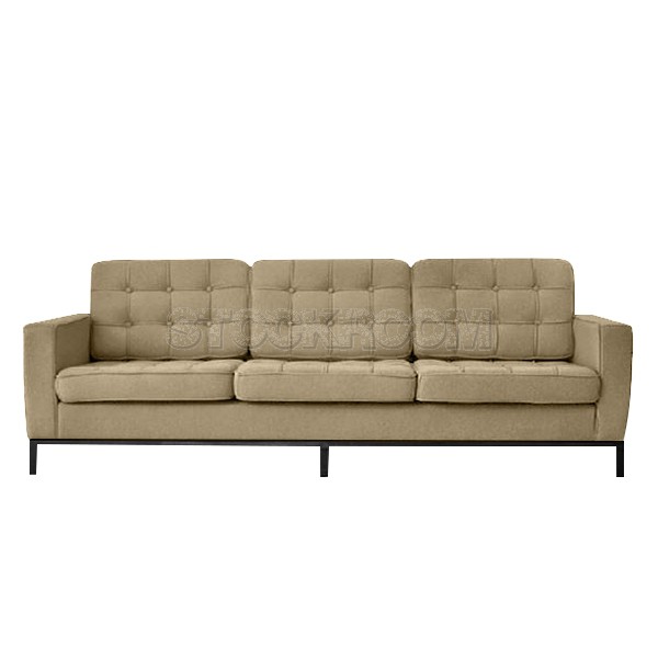 Florence Knoll Style Sofa With Black Base (3 seater)