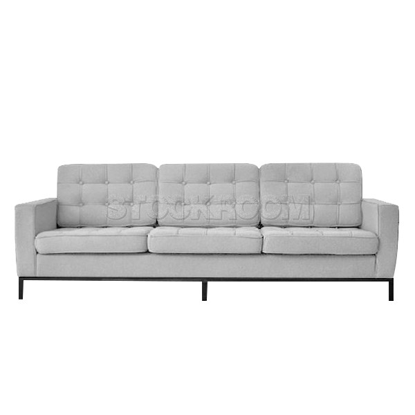 Florence Knoll Style Sofa With Black Base (3 seater)