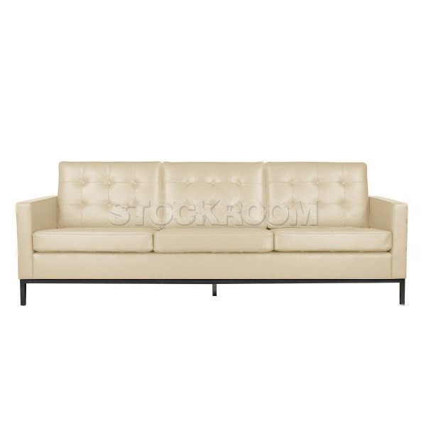 Florence Knoll Style Sofa With Black Base (3 seater)