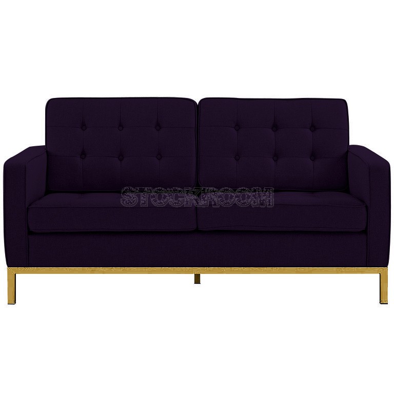 Florence Knoll Style Sofa With Brass Base (2 seater)