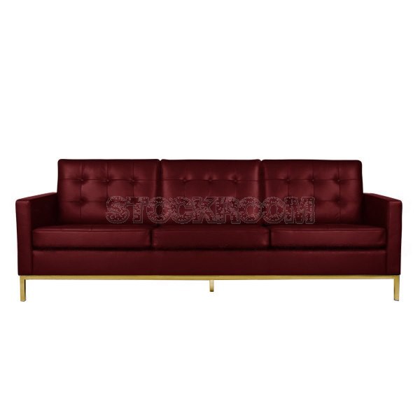 Florence Knoll Style Sofa With Brass Base (3 seater)