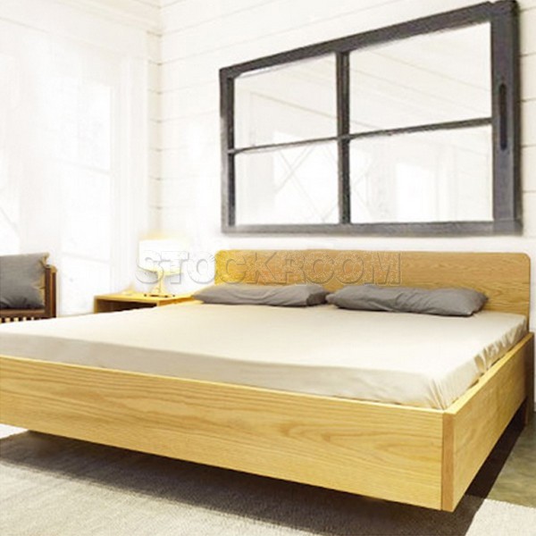 Florida Solid Oak Wood Bed Frame