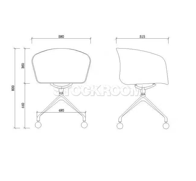 Frasier Style Full-Upholstered Office Chair