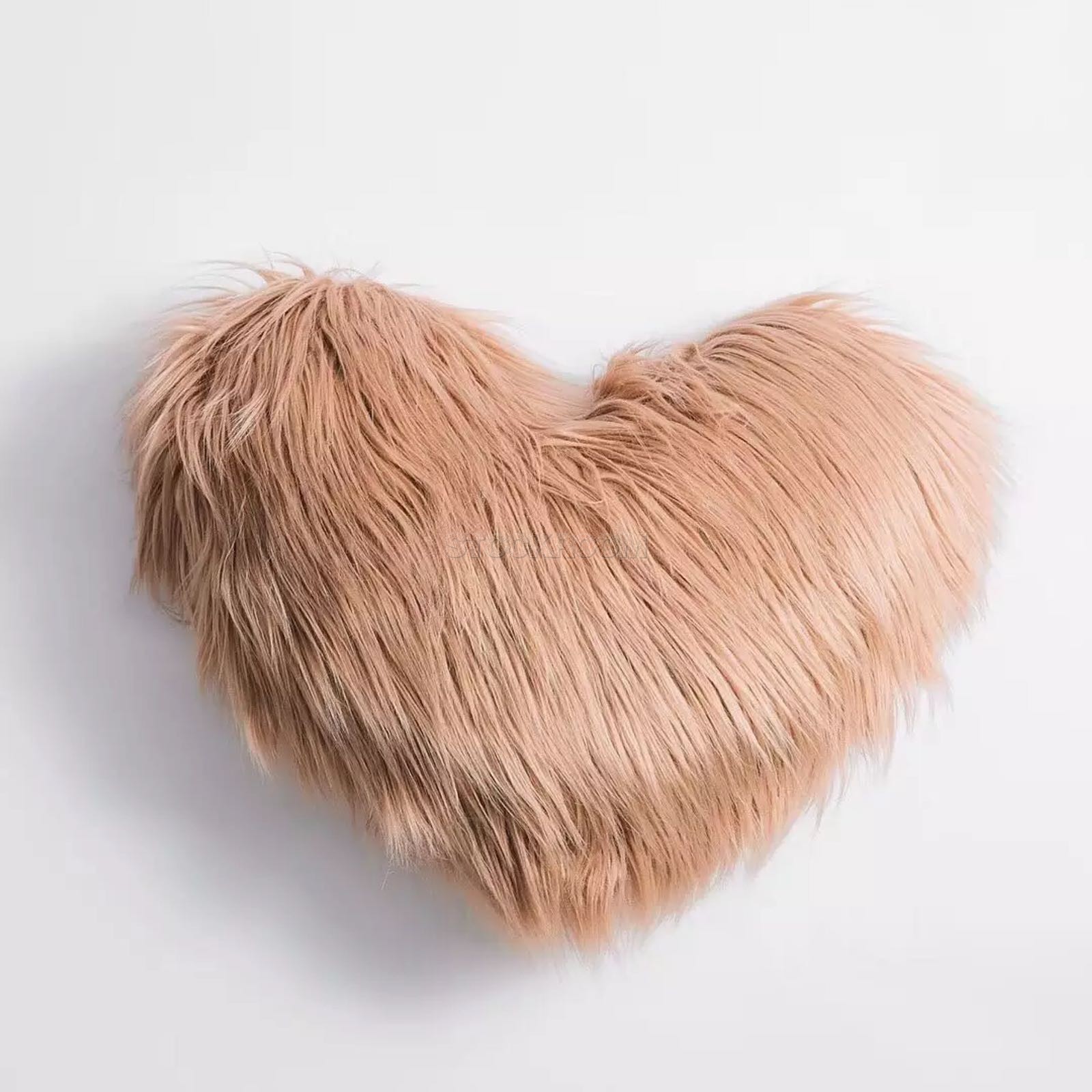 Furry Heart Decorative Cushion