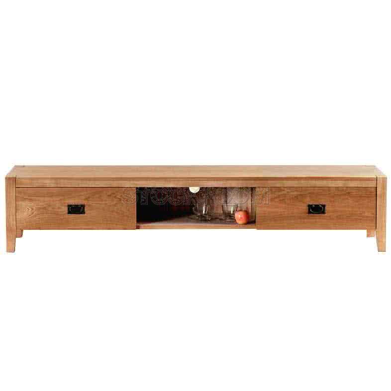 Gazzi Solid Oak Wood TV Cabinet