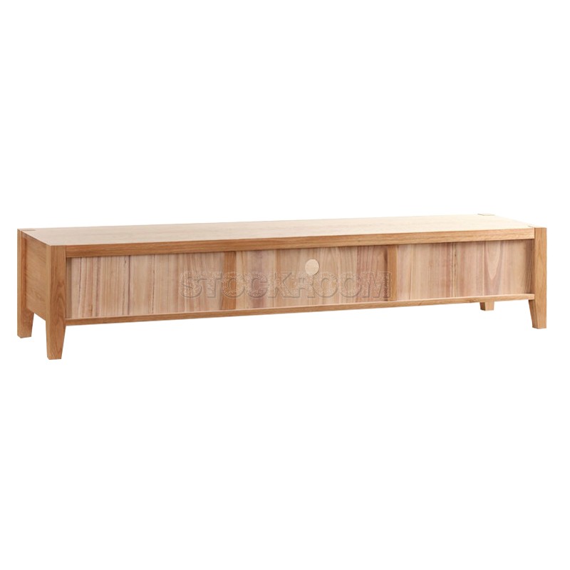 Gazzi Solid Oak Wood TV Cabinet