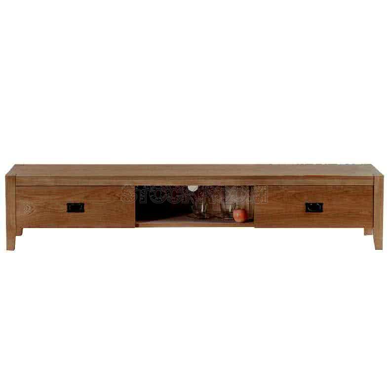Gazzi Solid Oak Wood TV Cabinet
