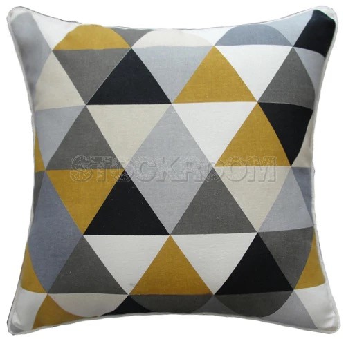 Geometric Triangle Cushion