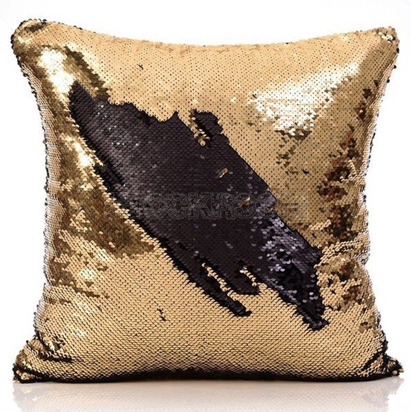 Gold & Black Sequin Cushion