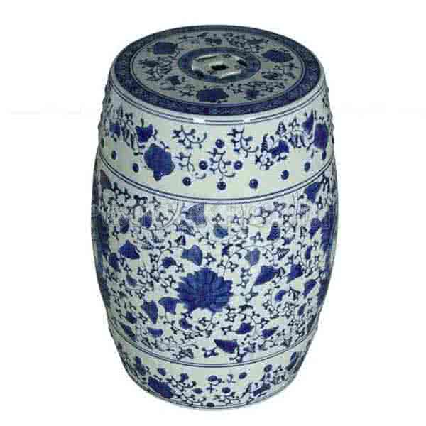 Victoria Porcelain Drum Stool