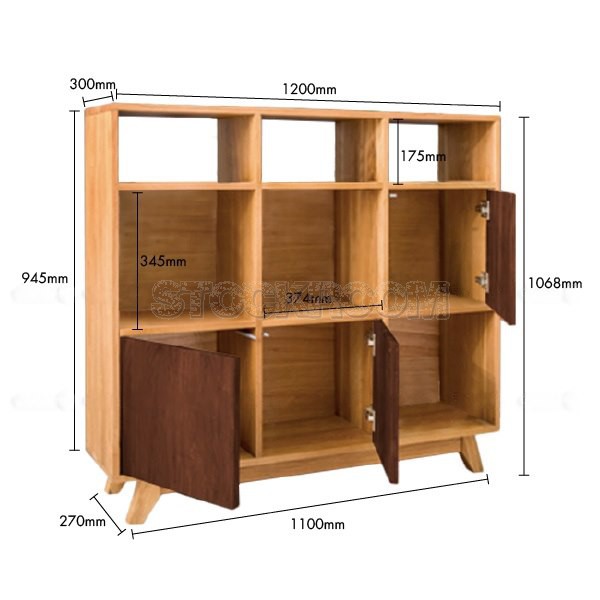 Grant Living Room Side Cabinet - Oak Finish