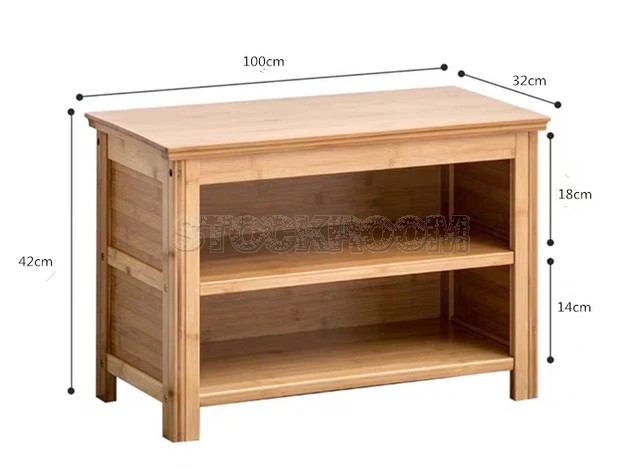 Grenada Bamboo Small Shoe Cabinet and Bench 