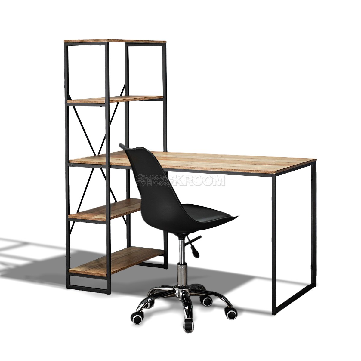 Greyson Work Desk With Storage Shelves / Study desk