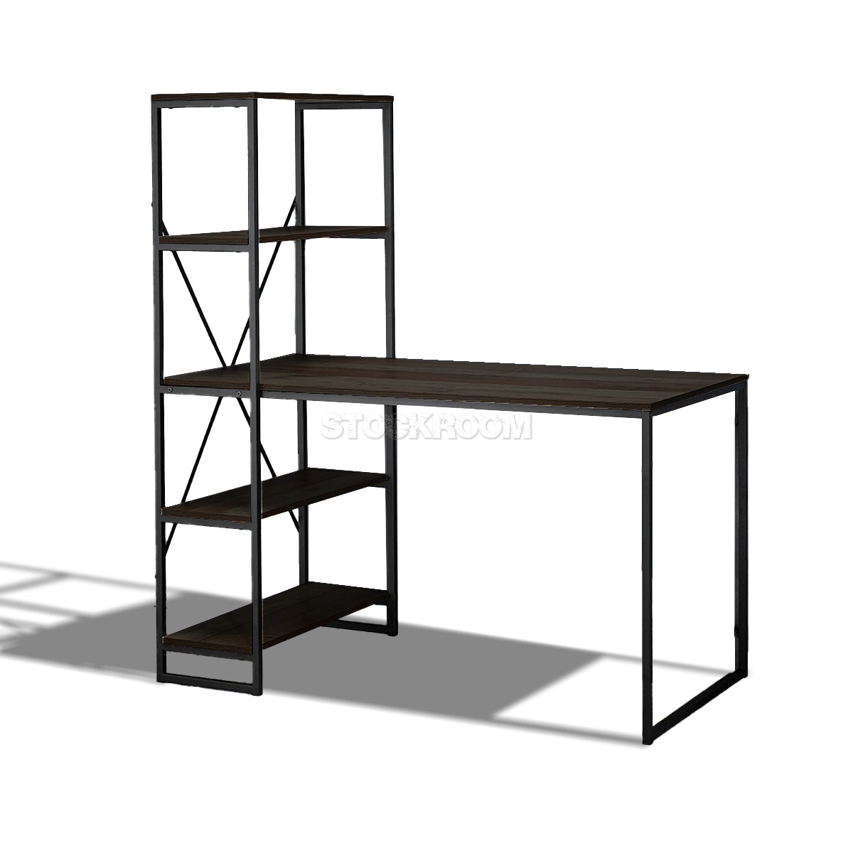 Greyson Work Desk With Storage Shelves / Study desk