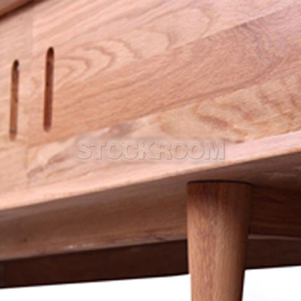 Hamond Solid Oak Wood TV Cabinet