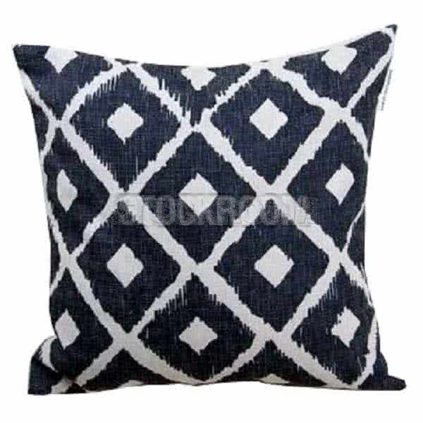 Handpainted Style Rhombus Cushion