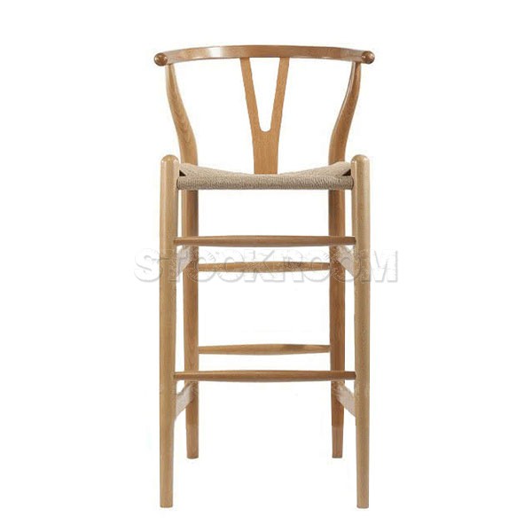 Hans J. Wegner Wishbone Style Bar Stool