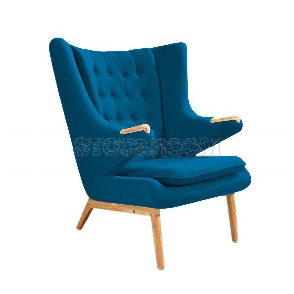 Hans Wegner Style Papa Bear Chair And Ottoman