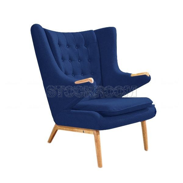 Hans Wegner Style Papa Bear Chair And Ottoman